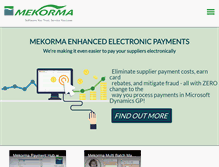 Tablet Screenshot of mekorma.com